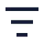 Listfilter icon with solid sharp style