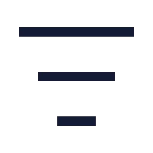 List Filter Icon in Stroke Sharp style