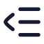 Listindentdecrease icon with solid rounded style