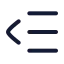 Listindentdecrease icon with stroke rounded style