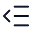 Listindentdecrease icon with stroke standard style
