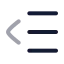 Listindentdecrease icon with twotone rounded style