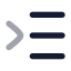 Listindentincrease icon with bulk rounded style