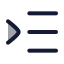 Listindentincrease icon with duotone rounded style