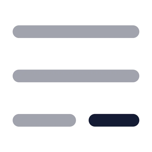 List Minus Icon in Bulk Rounded style