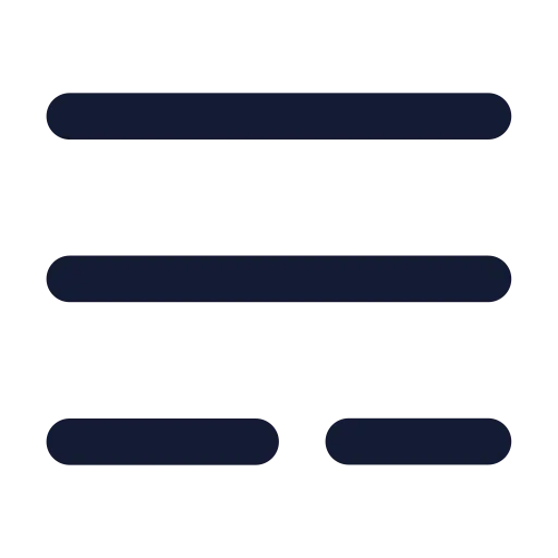 List Minus Icon in Solid Rounded style