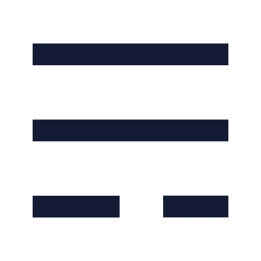 List Minus Icon in Solid Sharp style