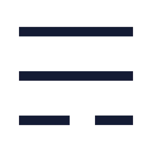 List Minus Icon in Stroke Sharp style