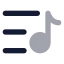 Listmusic icon with bulk rounded style