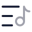 Listmusic icon with twotone rounded style