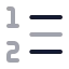 Listordered icon with twotone rounded style