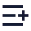 Listplus icon with solid sharp style