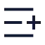 Listplus icon with stroke sharp style