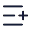 Listplus icon with stroke standard style