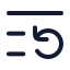 Listrestart icon with stroke rounded style