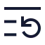 Listrestart icon with stroke sharp style
