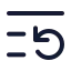 Listrestart icon with stroke standard style