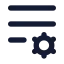 Listsetting icon with solid standard style