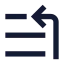 Liststart icon with solid sharp style