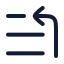 Liststart icon with stroke rounded style