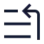 Liststart icon with stroke sharp style