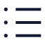 List icon with stroke sharp style