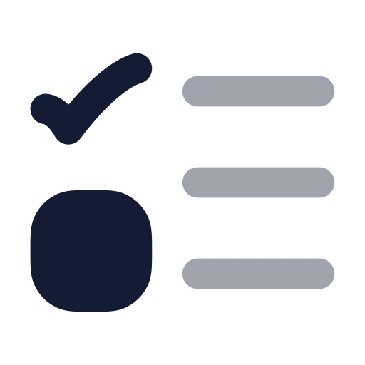 List Todo Icon in Bulk Rounded style