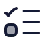 Listtodo icon with duotone rounded style