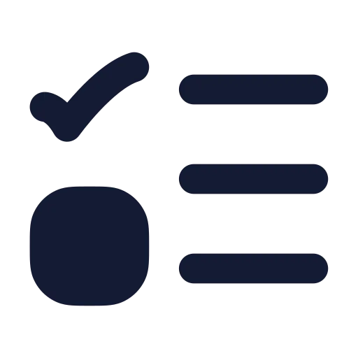 List Todo Icon in Solid Rounded style