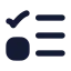 Listtodo icon with solid rounded style