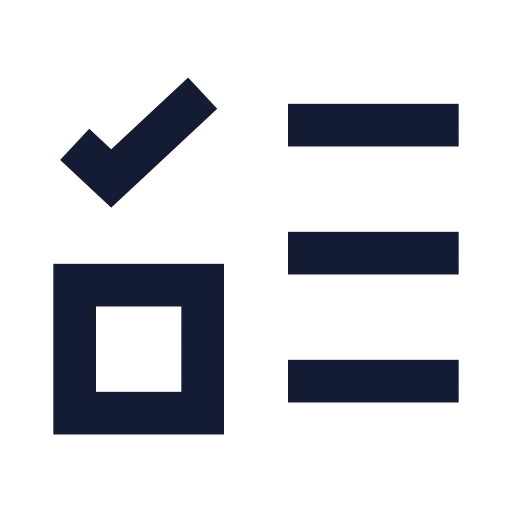 List Todo Icon in Solid Sharp style