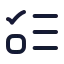 Listtodo icon with stroke rounded style