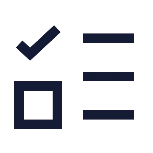 List Todo Icon in Stroke Sharp style