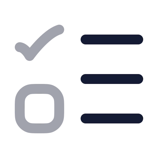 List Todo Icon in Twotone Rounded style