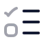 Listtodo icon with twotone rounded style