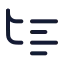Listtree icon with stroke rounded style