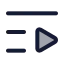 Listvideo icon with duotone standard style