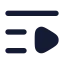 Listvideo icon with solid rounded style