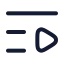 Listvideo icon with stroke rounded style