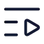 Listvideo icon with stroke standard style