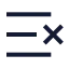 Listx icon with stroke sharp style