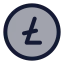Litecoin icon with duotone standard style