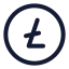 Litecoin icon with stroke standard style