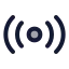 Livestreaming icon with duotone standard style