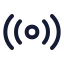 Livestreaming icon with stroke rounded style