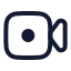 Livestreaming icon with stroke rounded style
