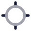 Locate icon with bulk rounded style