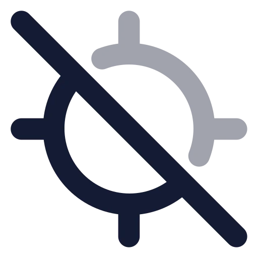 Locate Off Icon in Bulk Rounded style