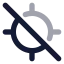 Locateoff icon with bulk rounded style