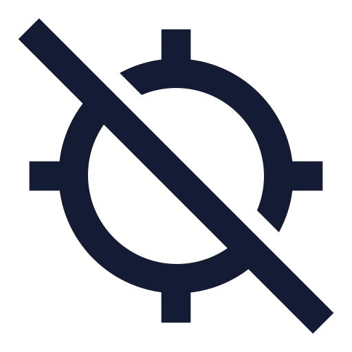 Locate Off Icon in Solid Sharp style